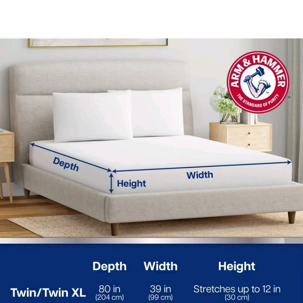 Arm & Hammer Twin / Twin Xl Soft Terry Mattress Protector